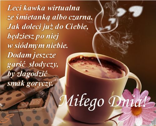 Kartka Leci kawka wirtualna...:)