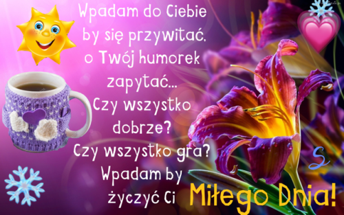 Kartka Cieplutko witam, o humorek pytam...
