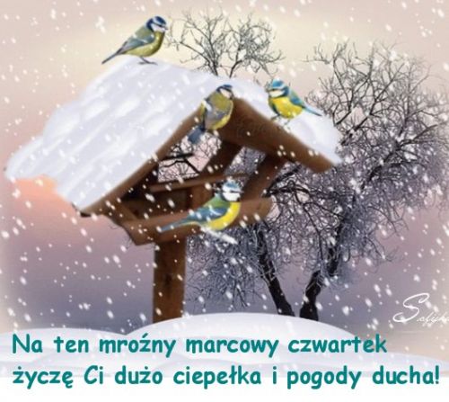 Kartka Ciepe�ka i pogody ducha na marcowy czwartek �ycz� 