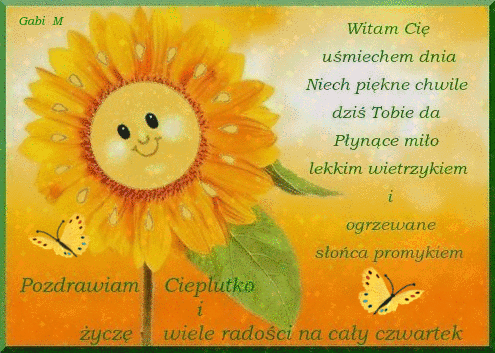 Kartka �ycz� wiele rado�ci na ca�y czwartek ...:)