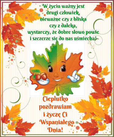 Kartka 🍁W �yciu wa�ny jest drugi cz�owiek