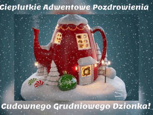 Kartka ❄Cudownego grudniowego dnia �ycz�!