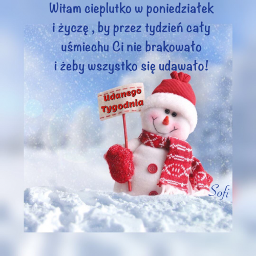Kartka ❄Udanego Tygodnia!