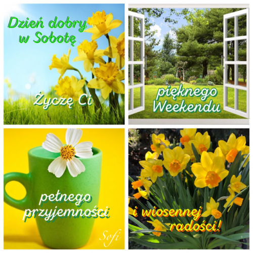 Kartka 🌼Dzie� dobry w Sobot�!