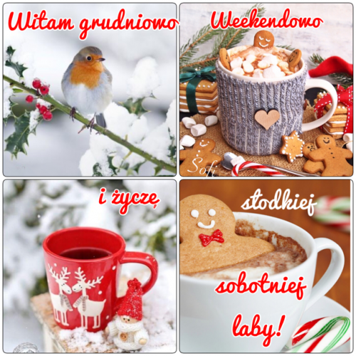 Kartka ❄Witam Ci� pi�knie w grudniow� Sobot�!