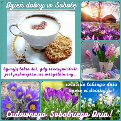 Kartka 🍀☀Cudownego sobotniego dnia �ycz�!