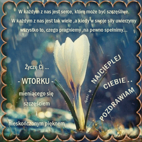 Kartka �ycz� Ci Wtorku Mieni�cego Si� Szcz�ciem ...