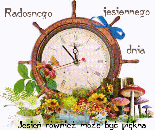 Kartka Radosnego jesiennego dnia