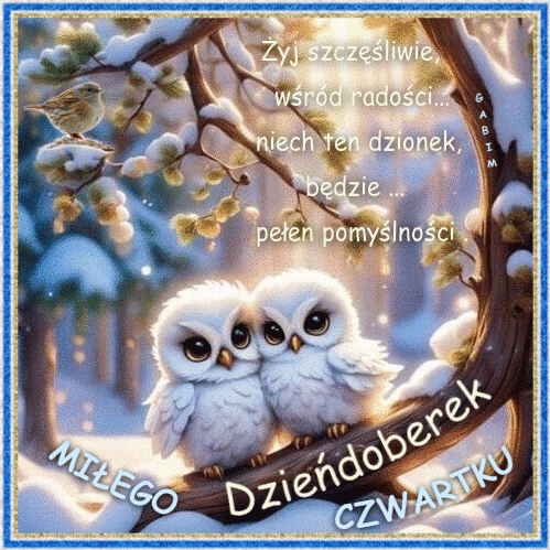 Kartka Mi�ego Czwartku ❄️ Cieplutko �ycz� .