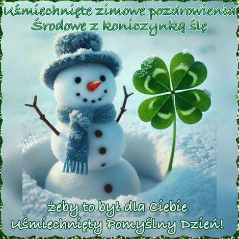 Kartka 🍀U�miechni�tej Pomy�lnej �rody:)