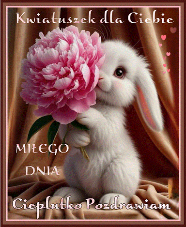 Kartka 🌸Dla Ciebie kwiatuszek ten na mi�y dzie�!
