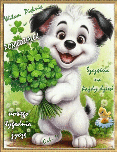 Kartka Witam Ci� Pi�knie 🍀 w  Poniedzia�ek ...