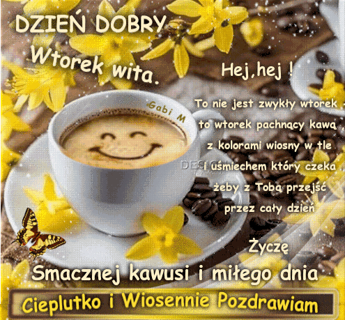 Kartka Dzie� Dobry☀️Wtorek Wita ...