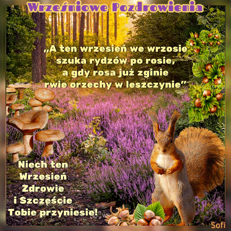 Kartka  Najpi�kniejsze wrze�niowe pozdrowienia dla Ciebie