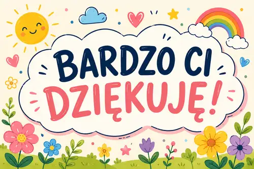 Kartka Bardzo Ci dzi�kuj�!