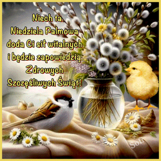 Kartka Cieplutko witam Ci� w Niedziel� Palmow�