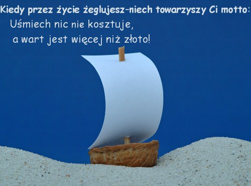 Kartka Kiedy przez �ycie �eglujesz...