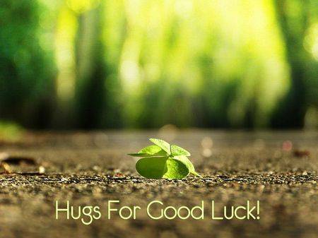 Kartka Hugs for good luck!